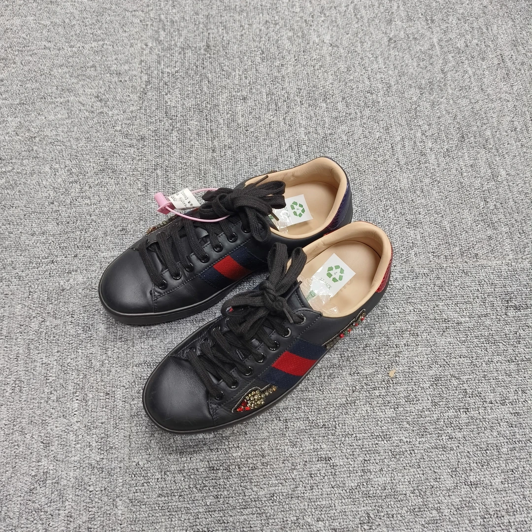 99新 AMIPARIS Gucci 黑色板鞋36码
