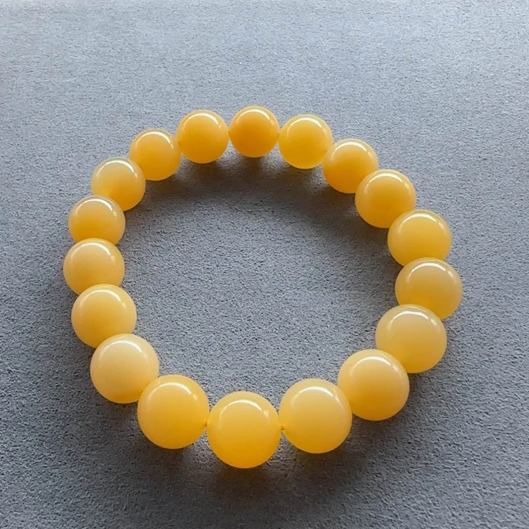 石英质玉（缅黄）手串未镶嵌