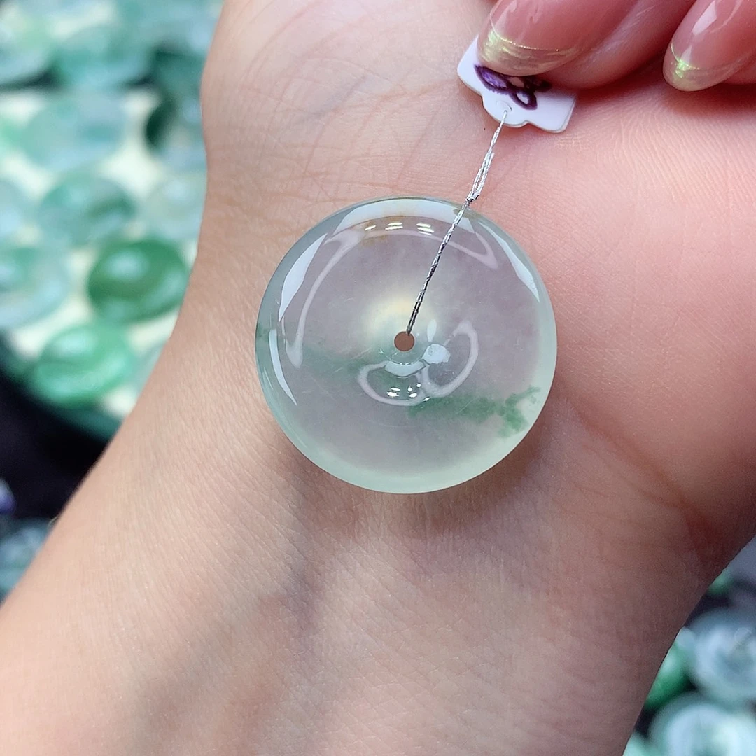 翡翠未镶嵌颈饰编号72尺寸23.3-5.5