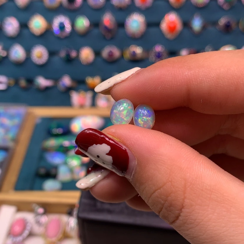 【闪购商品】欧泊裸石定制银S925镶嵌南**牛