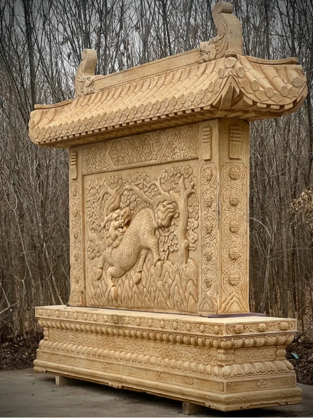 【鹤鹿同春影壁墙•照壁】