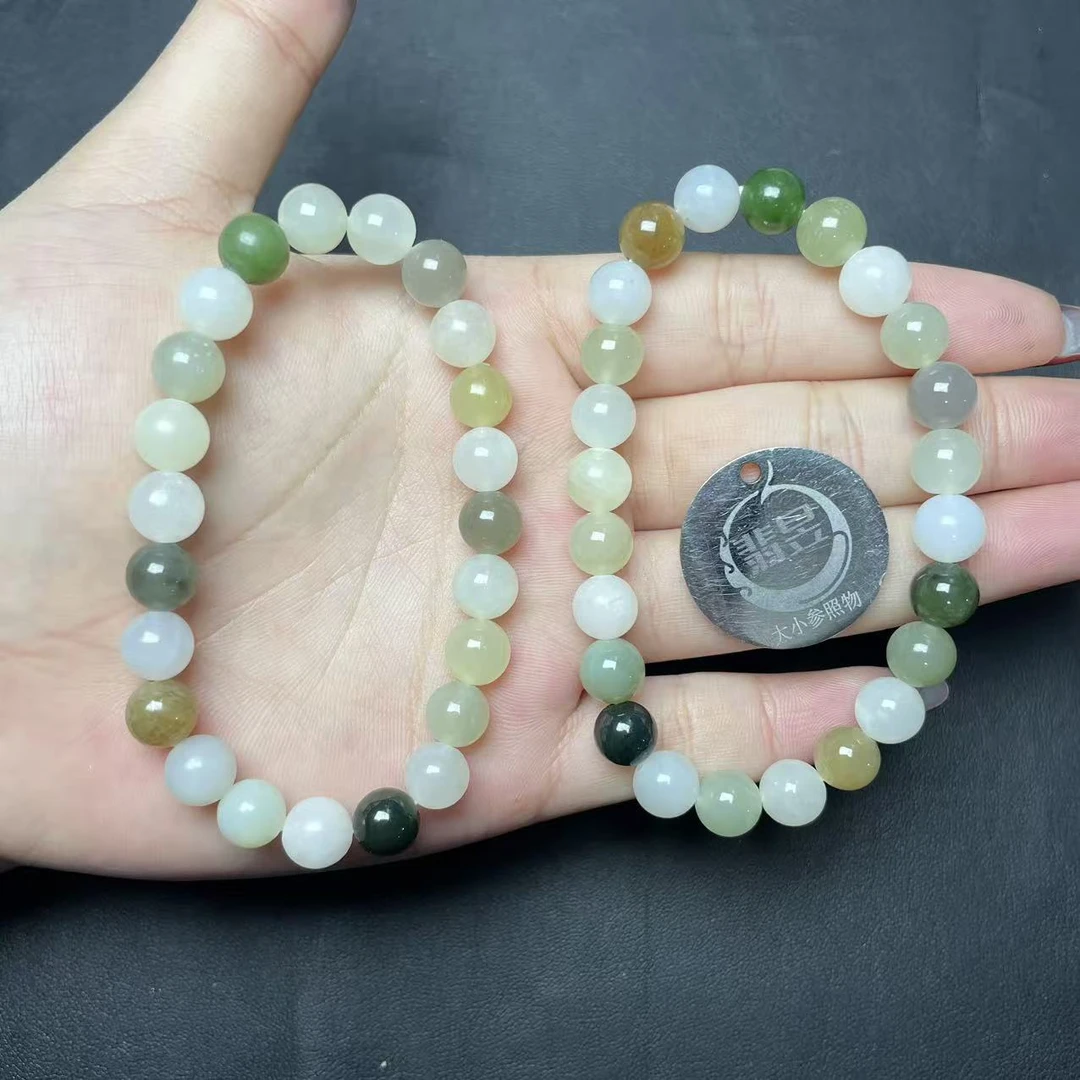 翡昱-SH75-65590-和田玉手串/约7+/约23颗/-多样性发其一