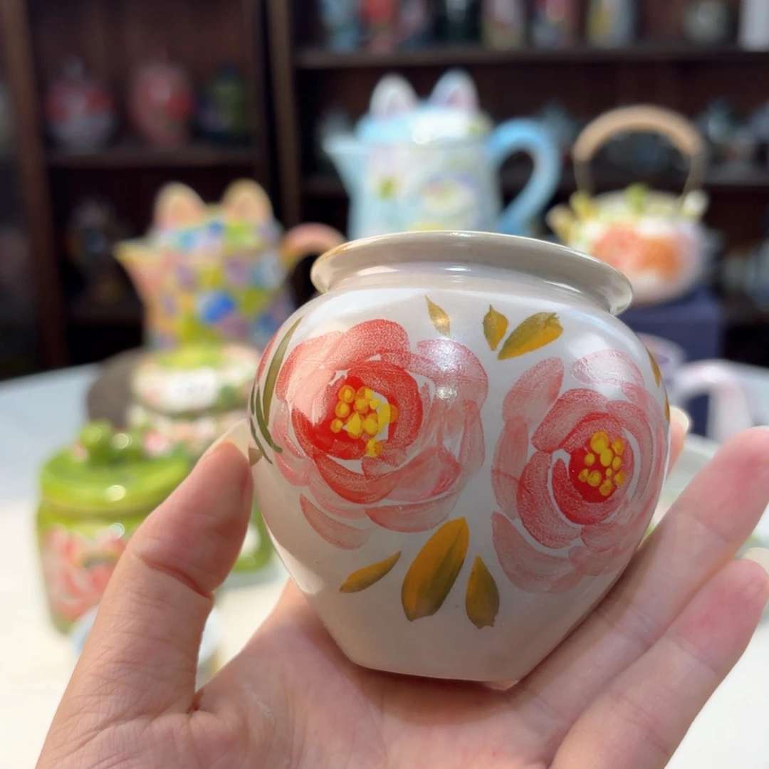 景德镇手绘高温釉下彩陶瓷茶具