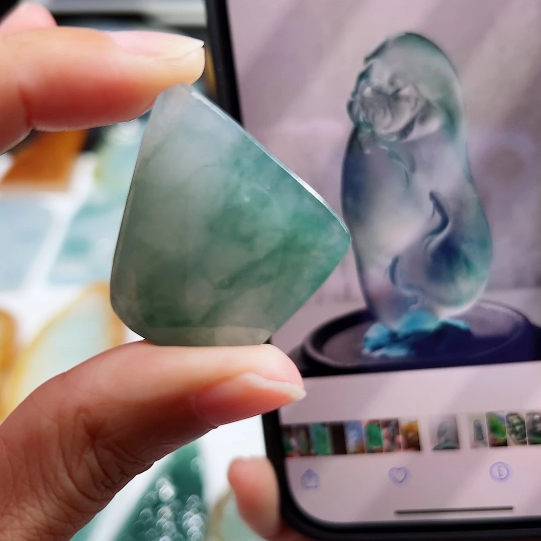 定制翡翠未镶嵌翡翠挂件