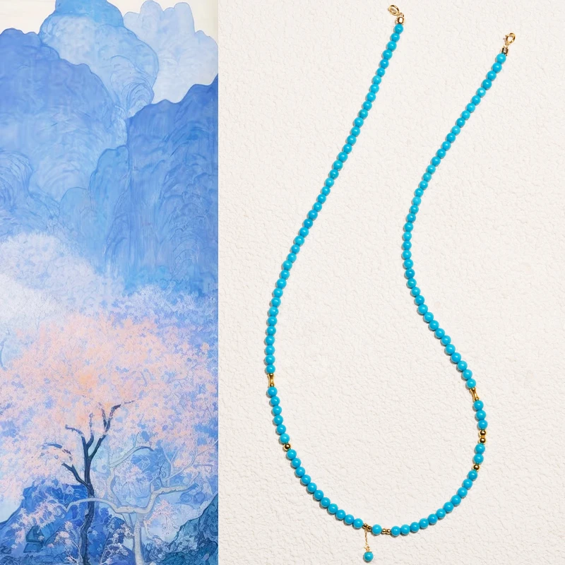 18k金美松“星梦”简约时尚塔珠百搭项链（越卡3.5-3.9mm）MSXL3