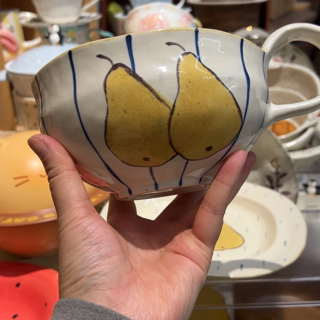 鸭梨粗陶面碗陶瓷