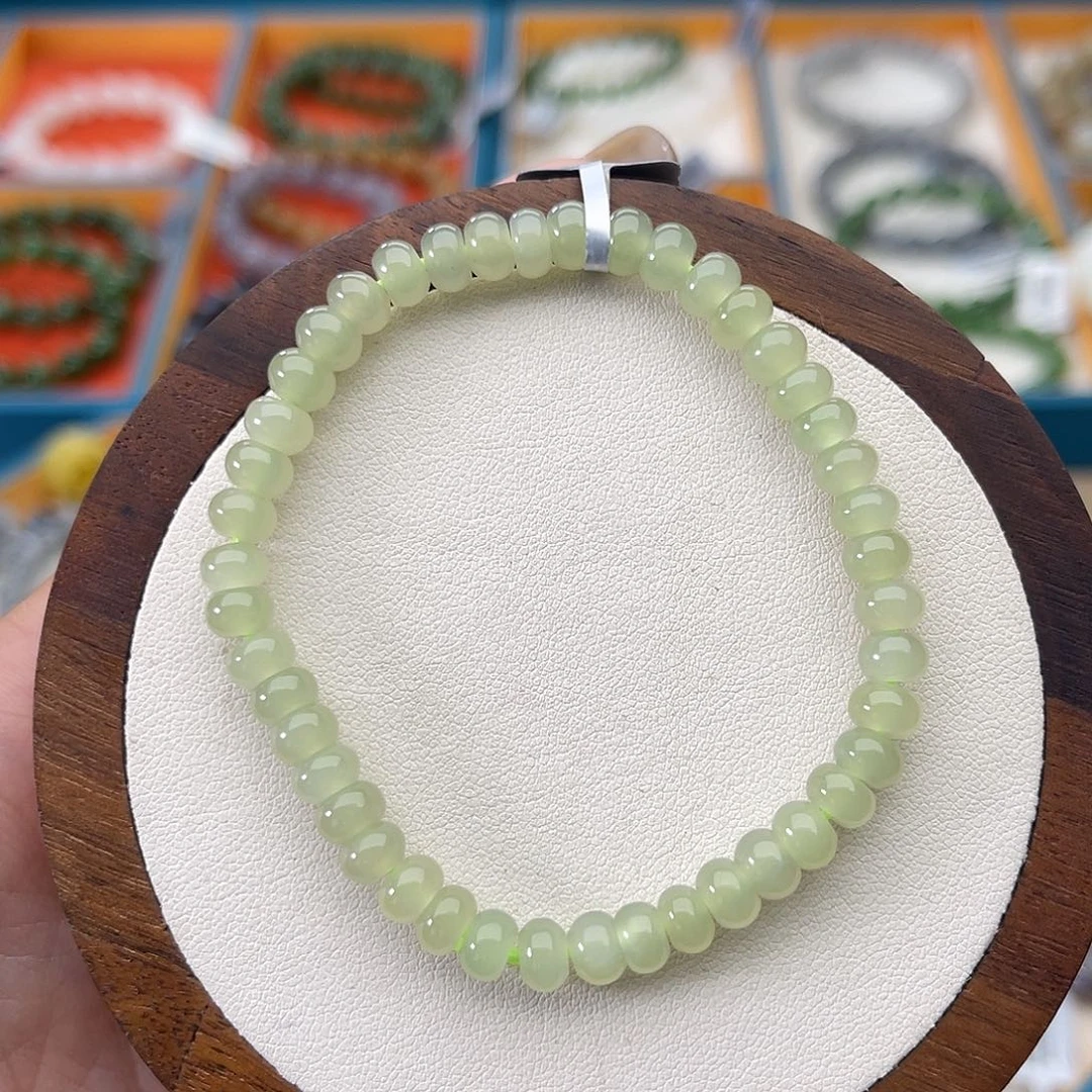 和田玉未镶嵌手串Z13卡4×6