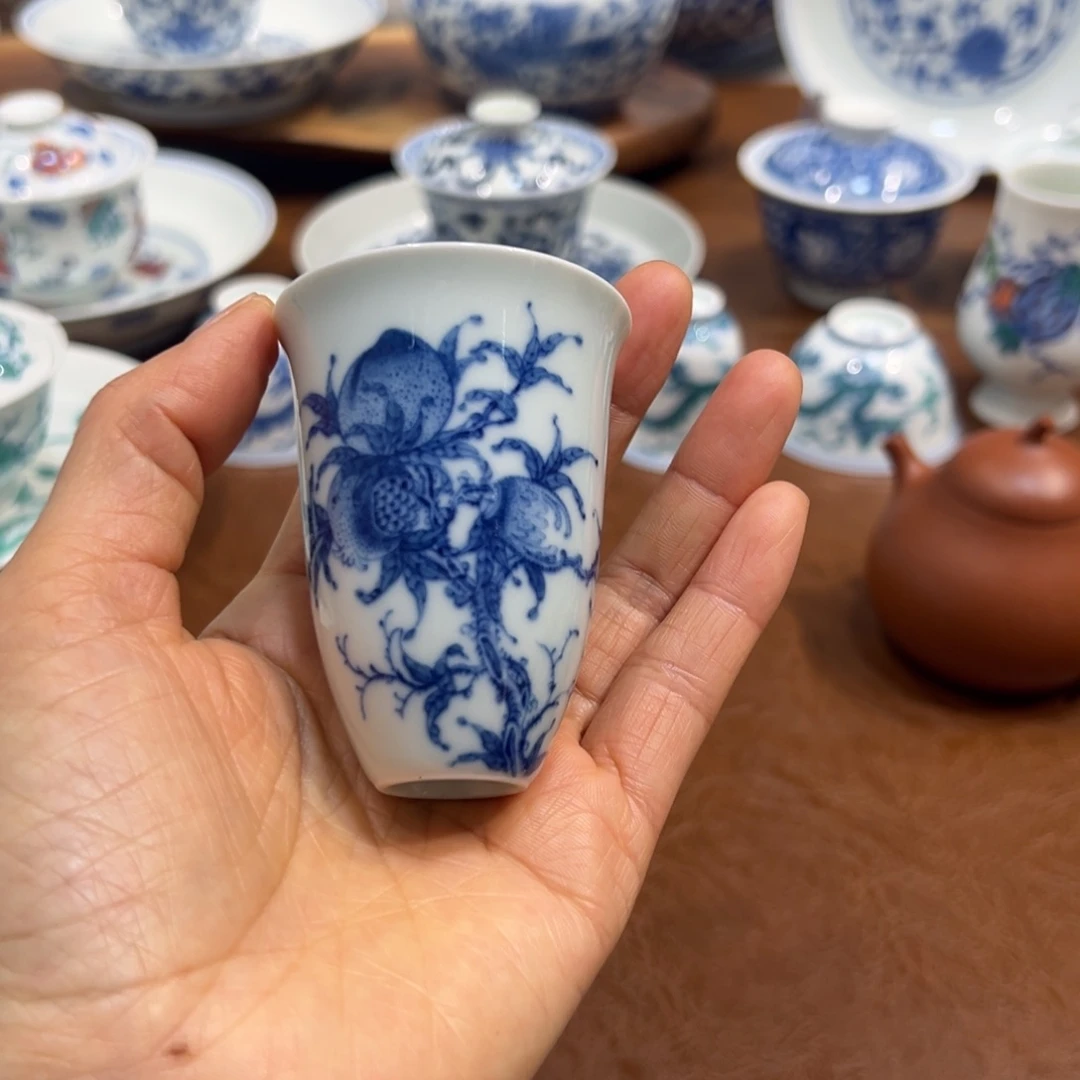 青花三多闻香杯60毫升