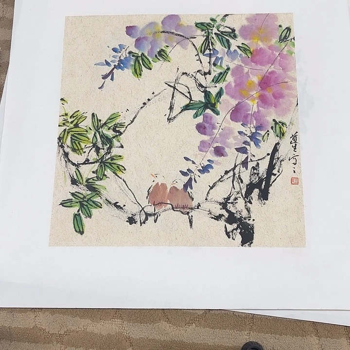 国画冬**阳花鸟等多种鸟类的