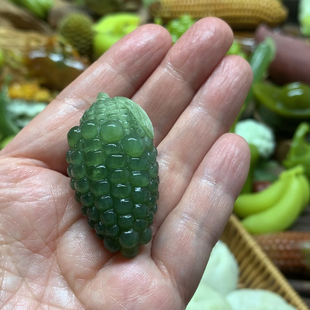 蛇纹石玉手把件未镶嵌玄*