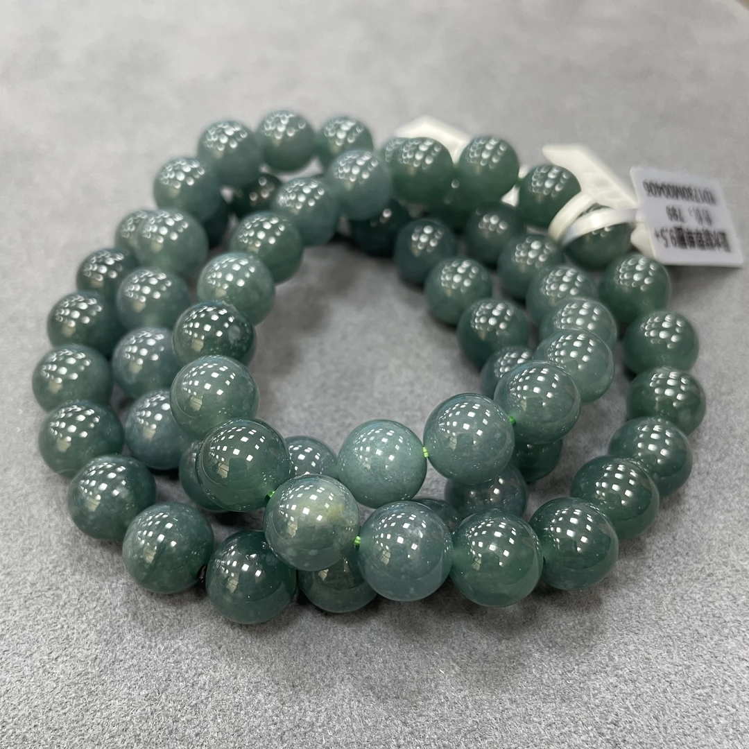 【书记甄选】天然蓝水翡翠单圈手链 多样式发一9.5mm yd1730