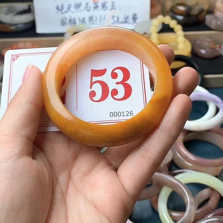 石英质玉（黄龙玉）未镶嵌手镯