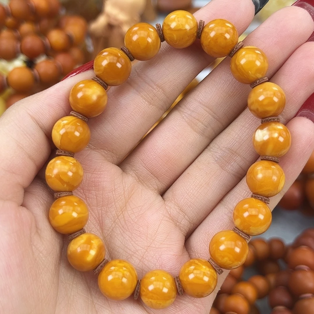 琥珀颈饰未镶嵌坨*妈蜜蜡