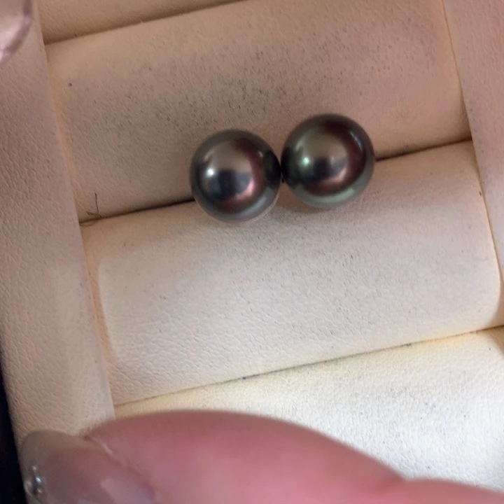 银S925镶嵌耳饰海水珍珠