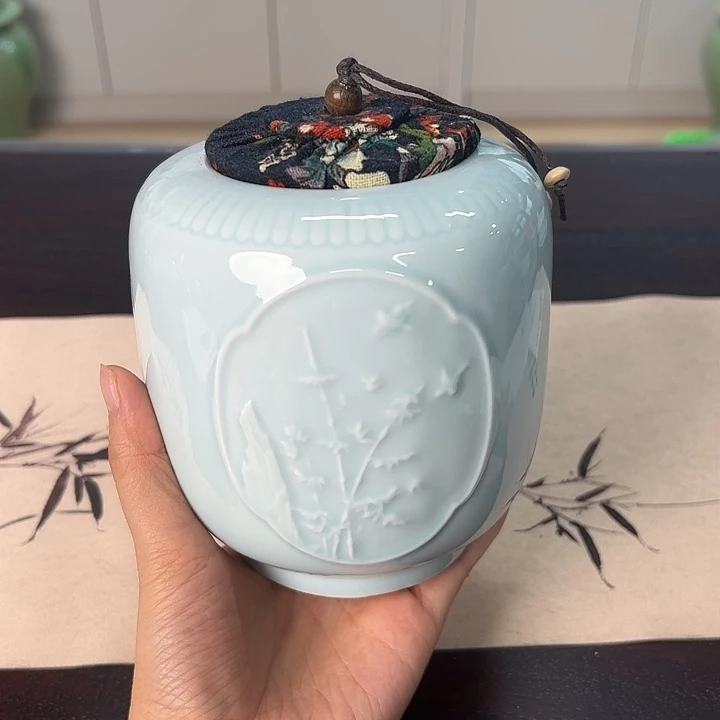 龙泉云间青瓷小米茶器