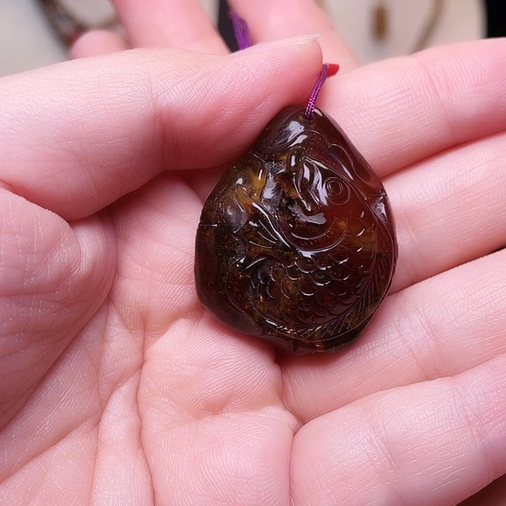 琥珀未镶嵌裸石抚顺琥珀-157