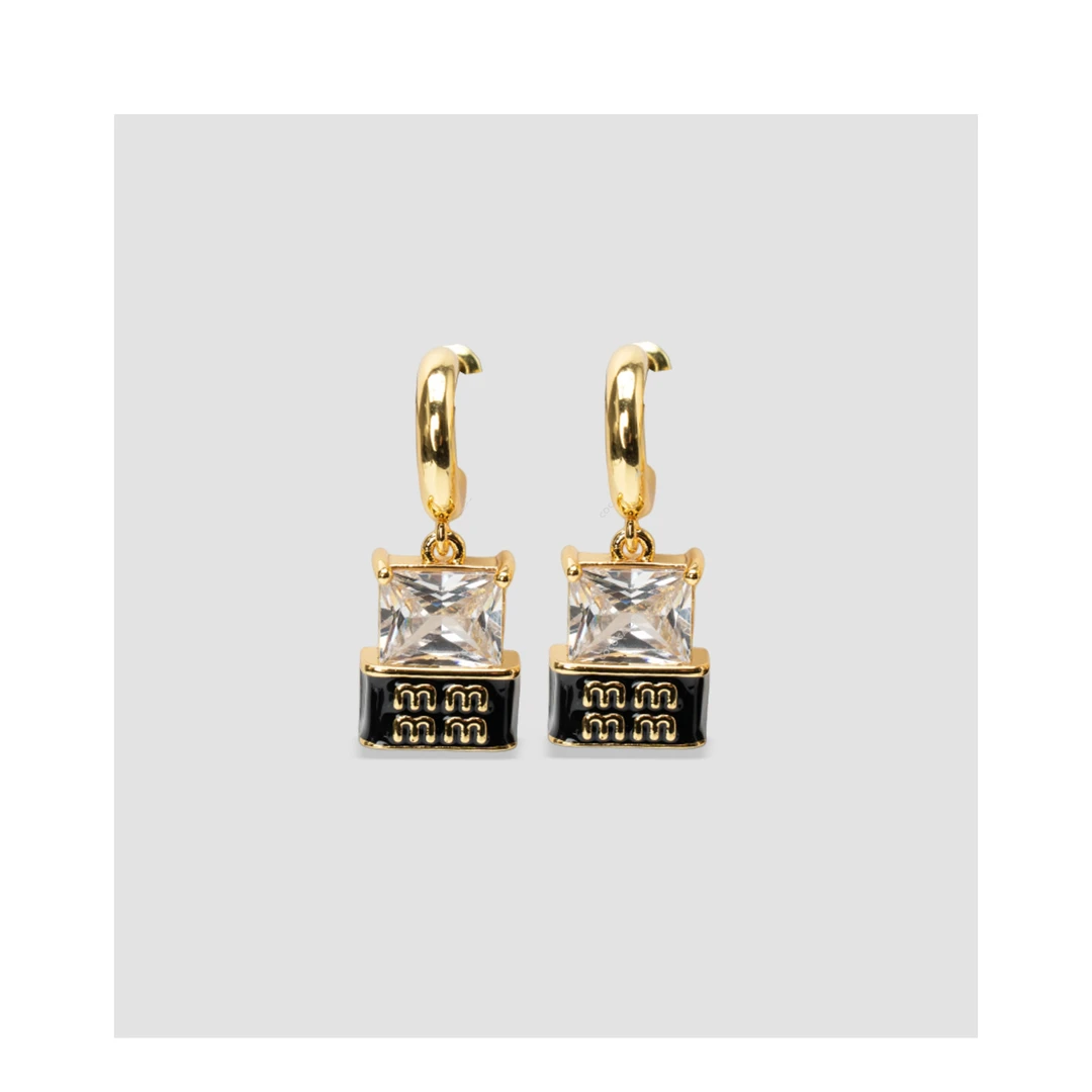 铜合金耳饰  新款珐琅耳环女款百搭简约 B085