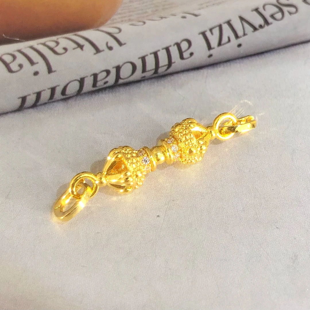 莫桑石【皇冠轻奢】18k金 | 莫桑钻金刚杵延长扣3cm