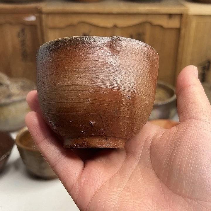 备前烧，藤原喜久代杯子，无配件，