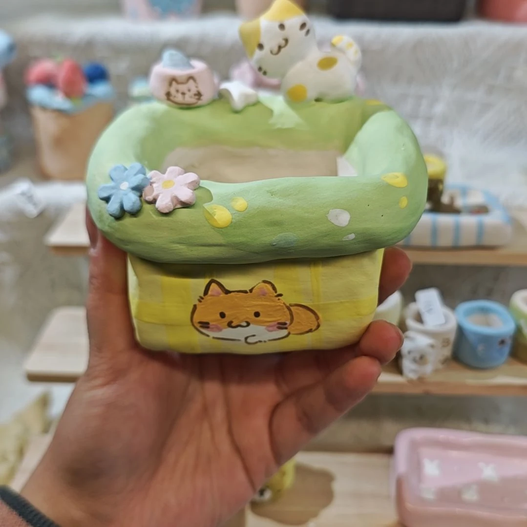 ****猫满29.9包邮手工花盆