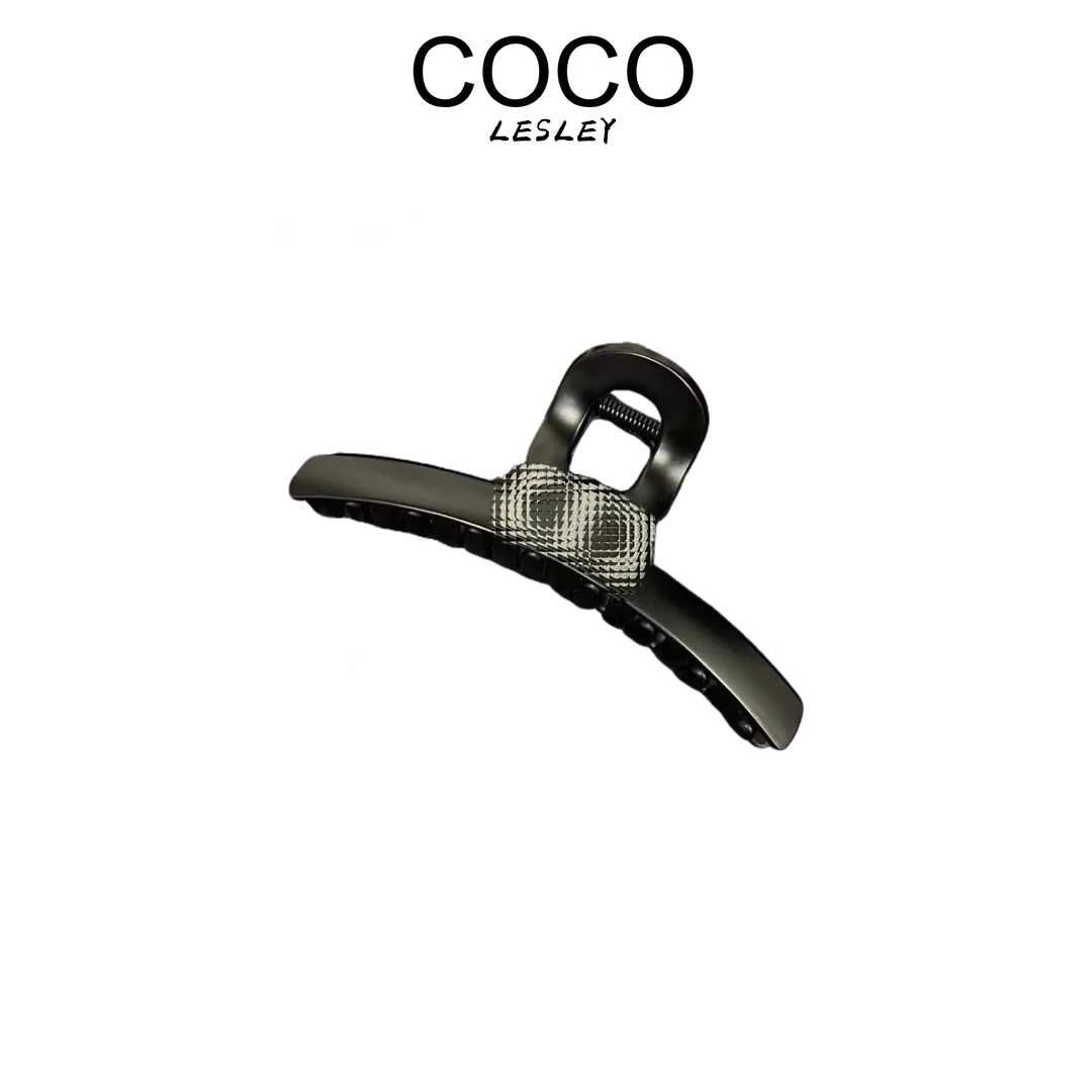 【COCO LESLEY】ZJ2004【雾黑镶钻】小香风气质抓夹