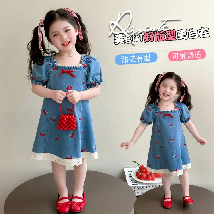 女童连衣裙夏季2025新款独特绝美洋气儿童牛仔裙子女孩夏日穿搭