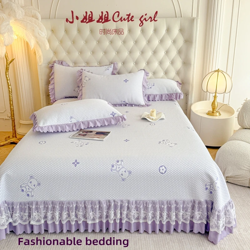 夏天可机洗A类凉豆豆小冰熊凉席单床盖冰丝席空调席