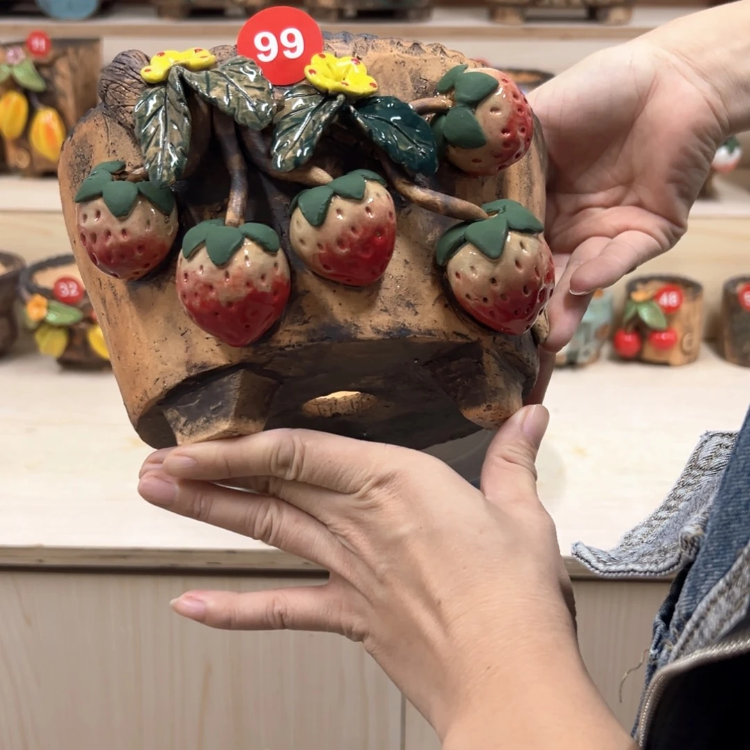 紫砂花盆99号内口18外高13