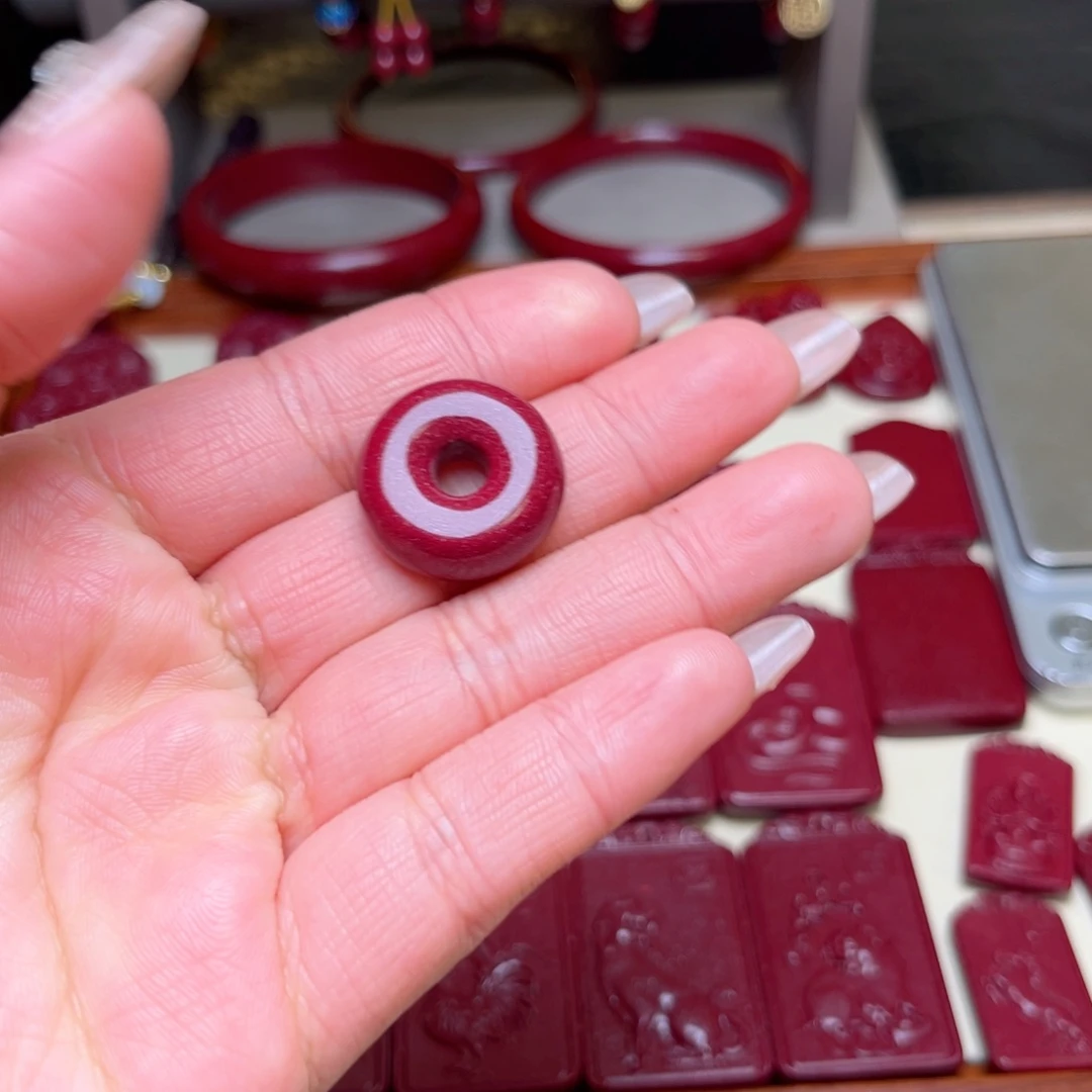 天然辰砂小平安扣