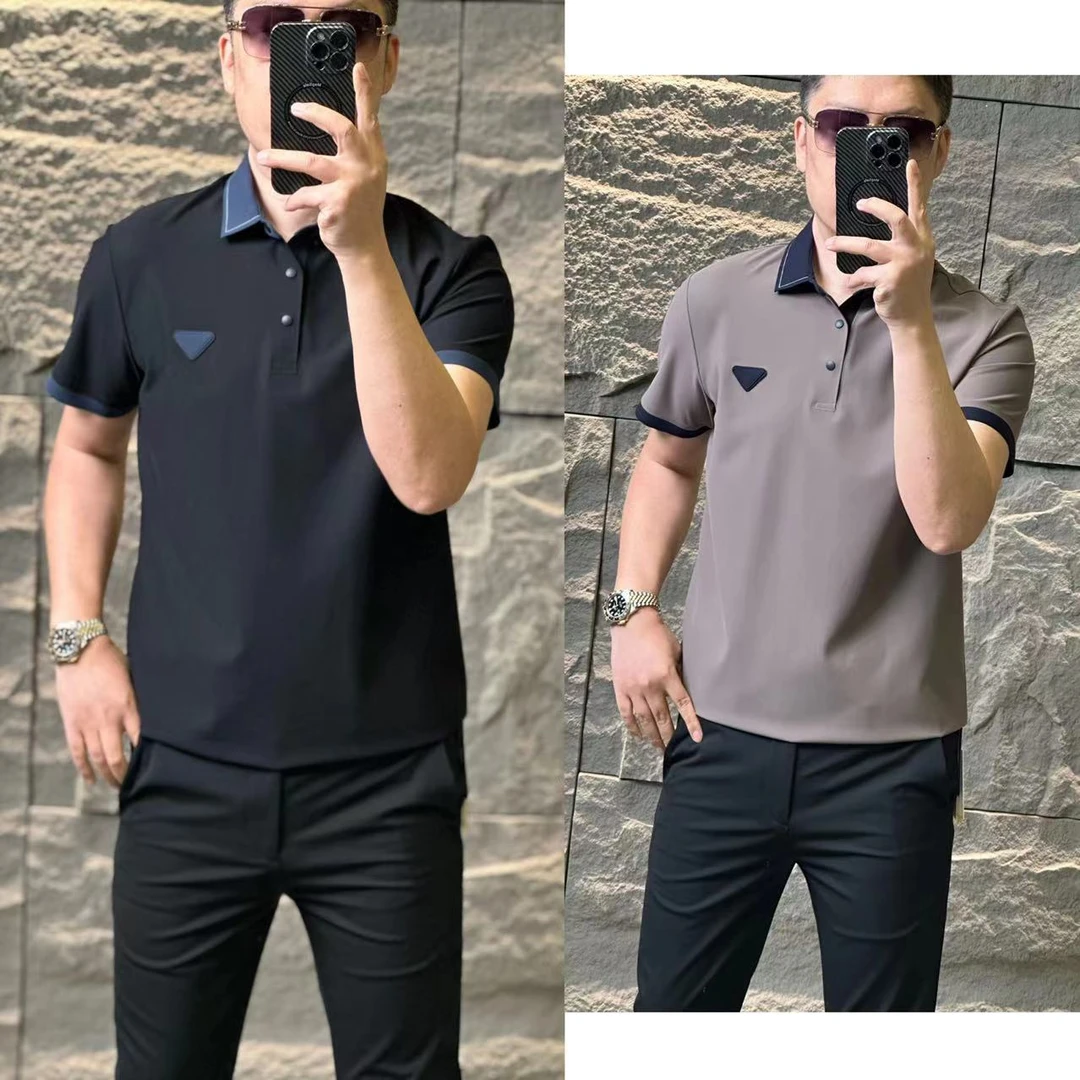 6229【公元·名品】轻奢欧货男士25夏 | 简约撞色弹力舒适polo衫T恤