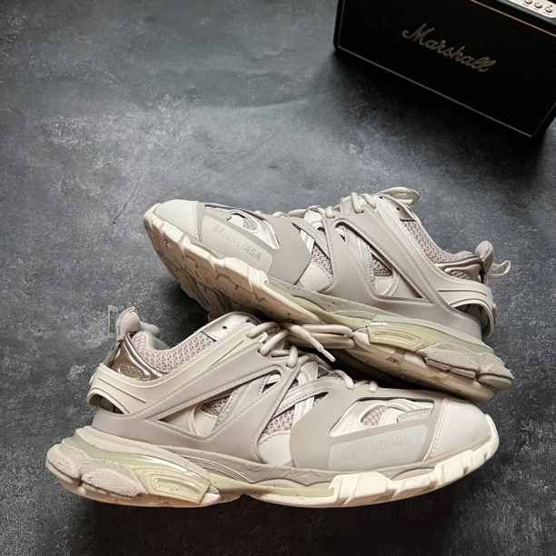 99新 Balenciaga/巴黎世家 44码 TRACK 奶茶灰棕 鞋
