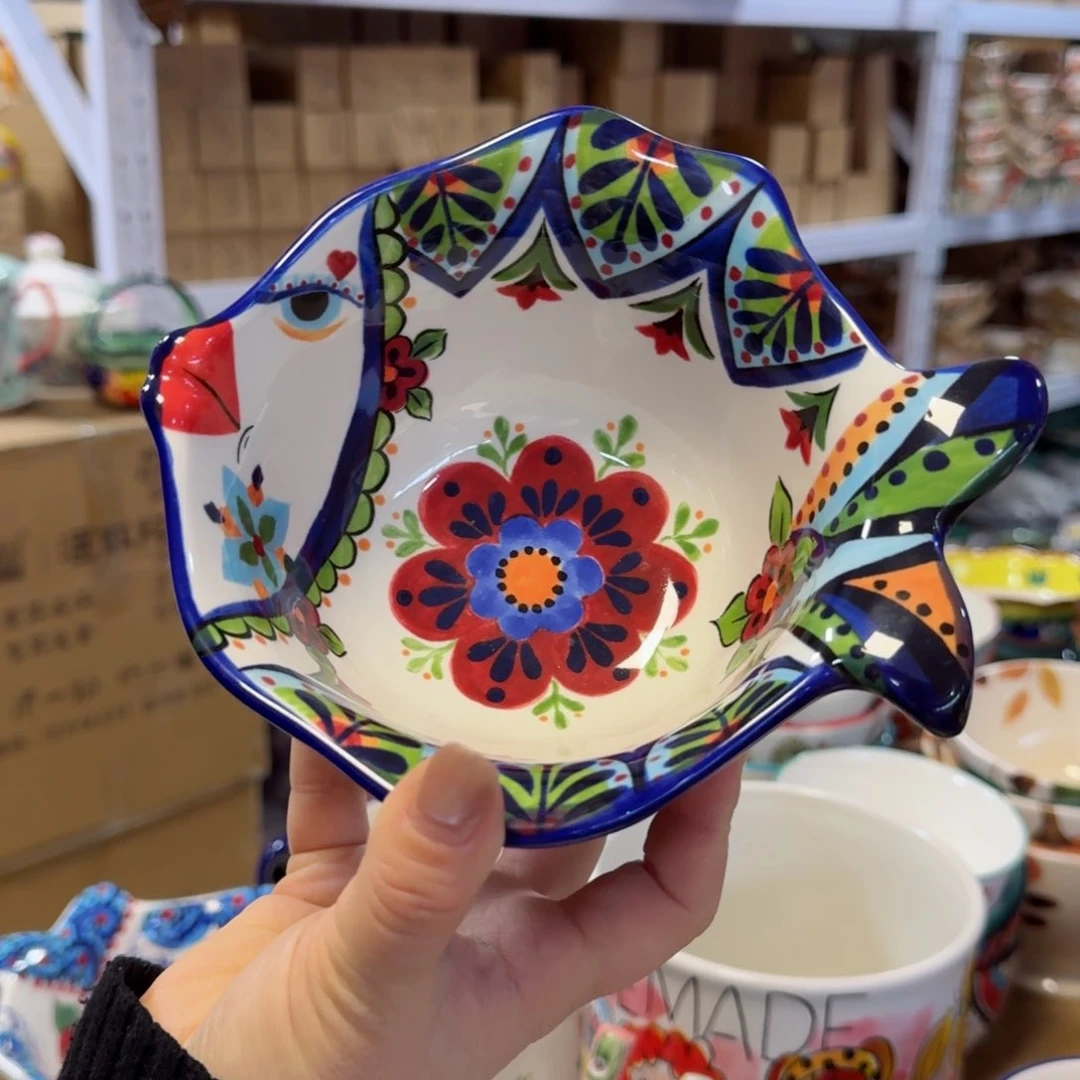 陶瓷小鱼碗6英寸碗一只看图