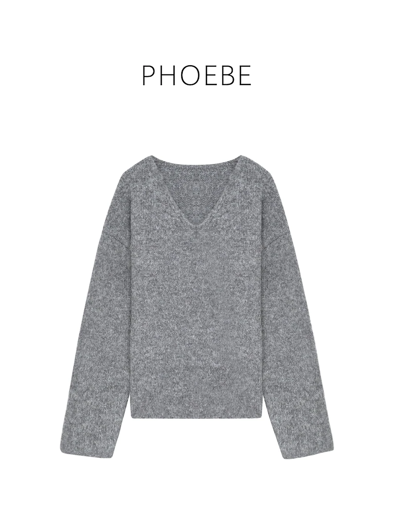 惊喜【V领针织】PHOEBE叶姐 秋冬穿搭时尚针织毛衣HF4100778C