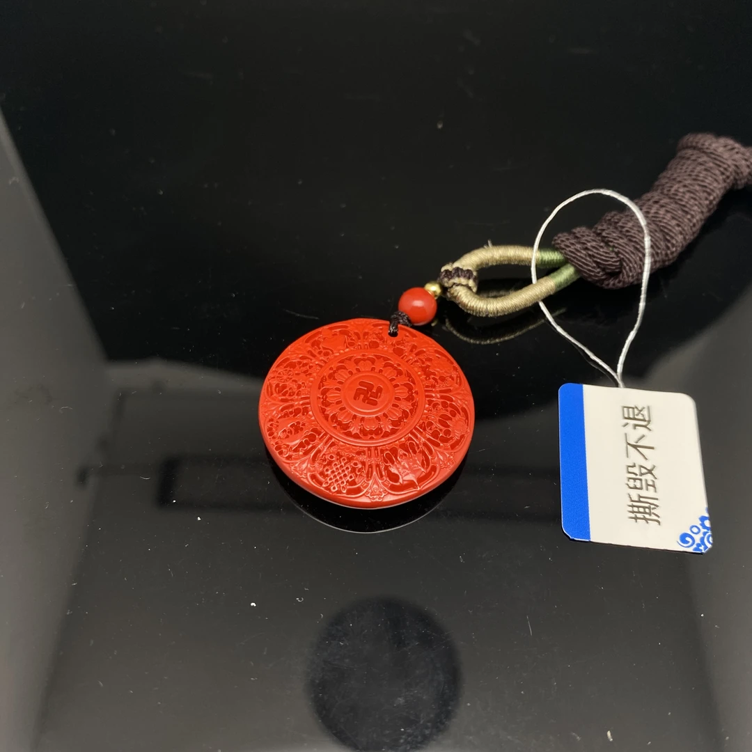 含辰砂工艺品B0713GMD454（多样性发货）八宝罗盘挂坠朱砂饰品