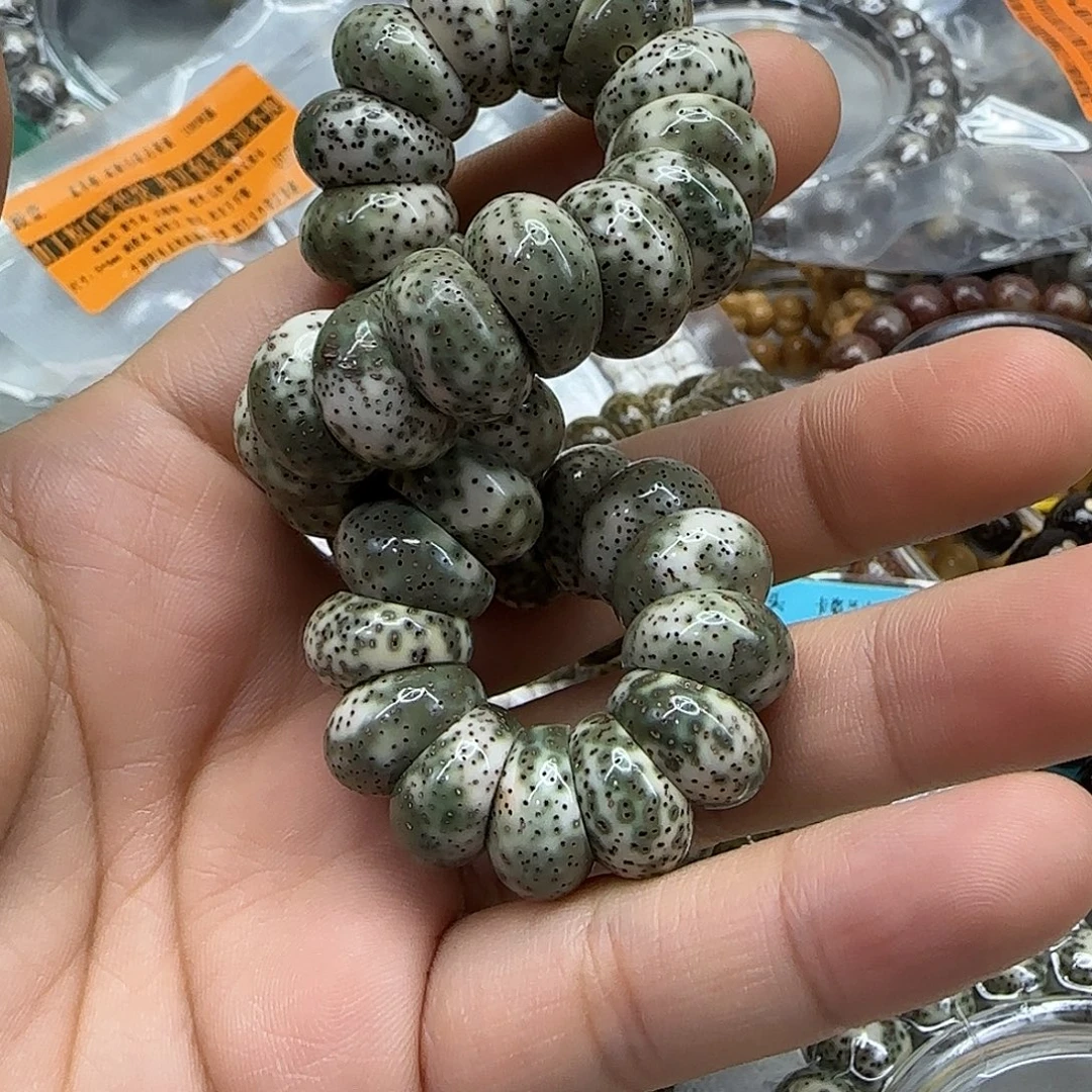 星月菩提手串156高端绿星月菩提14蒜瓣大肠单圈