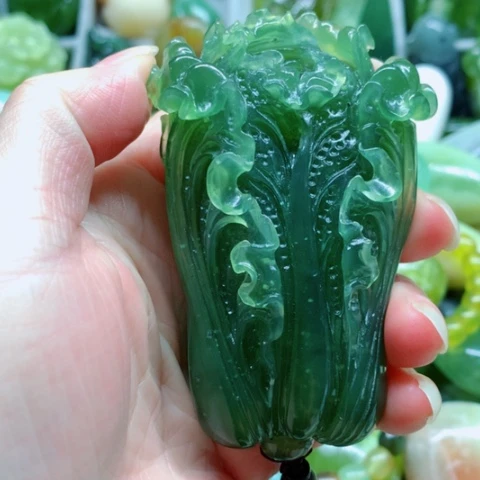 蛇纹石玉未镶嵌手把件