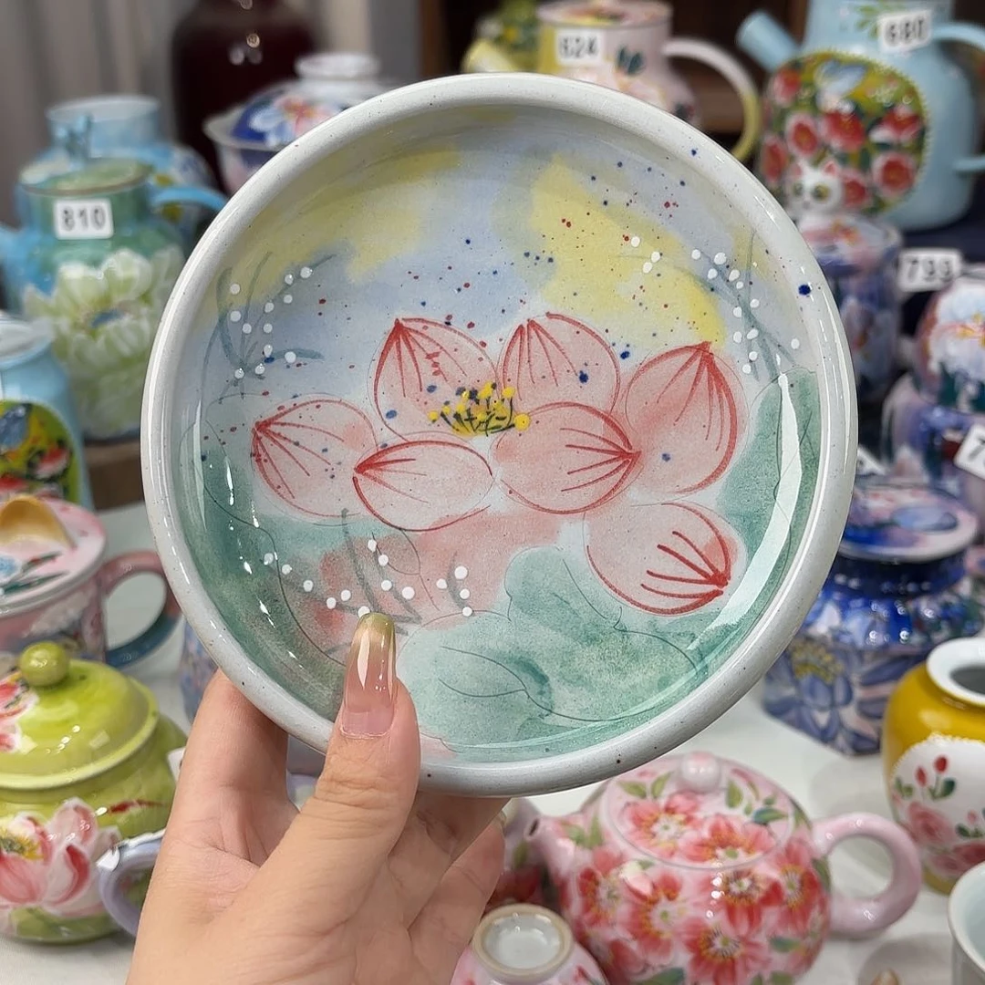 景德镇手绘高温釉下彩陶瓷茶具