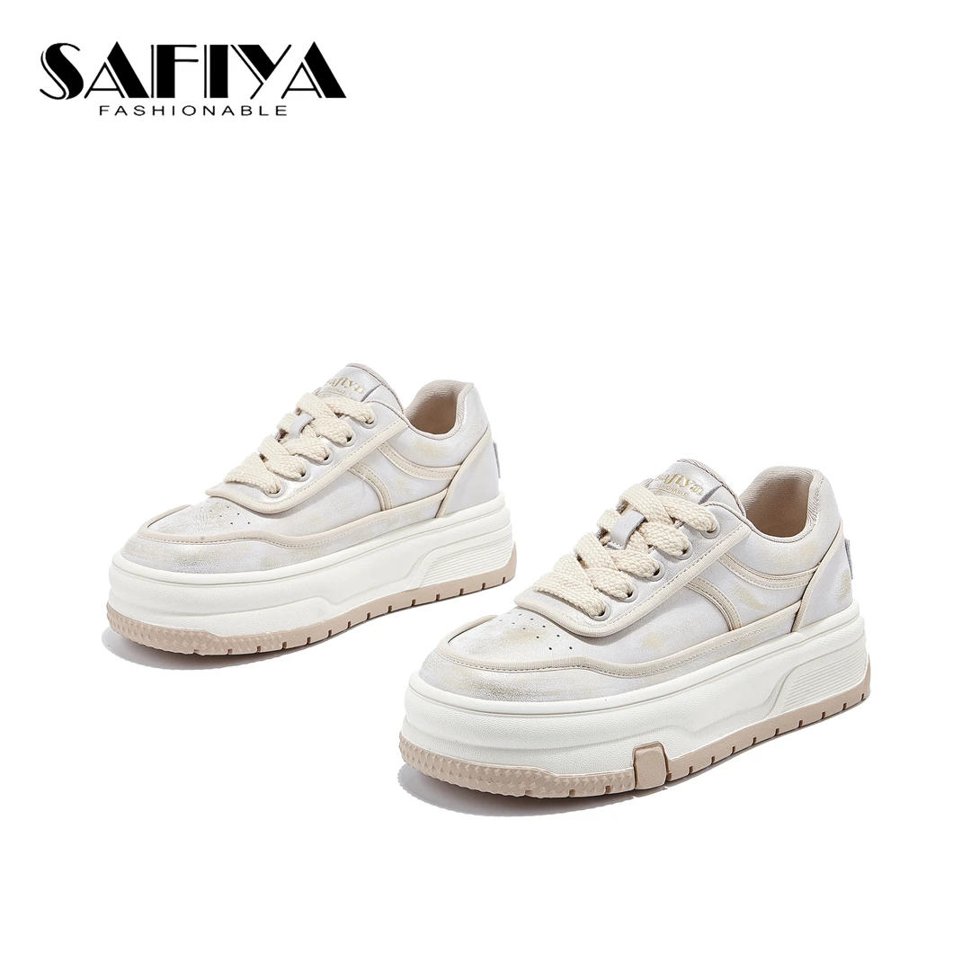 索菲娅Safiya2025春季新款时尚舒适休闲百搭舒适系带鞋SF44112A80