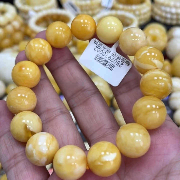 蜜蜡未镶嵌裸石13.5mm浓蜡氧化款式