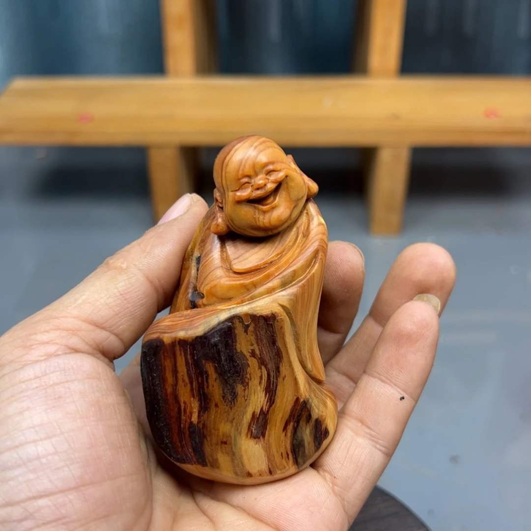 财***进木崖柏木摆件手把件