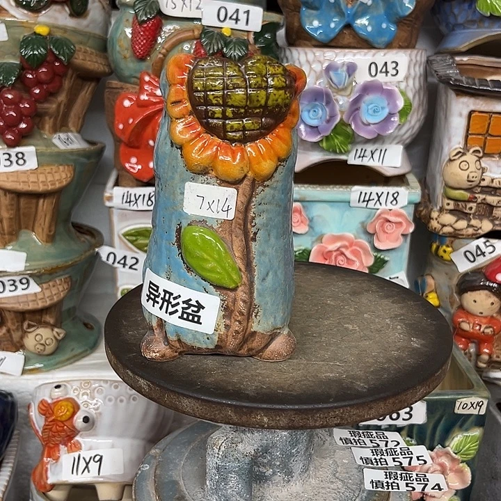 紫砂花盆粗陶材质多肉花盆