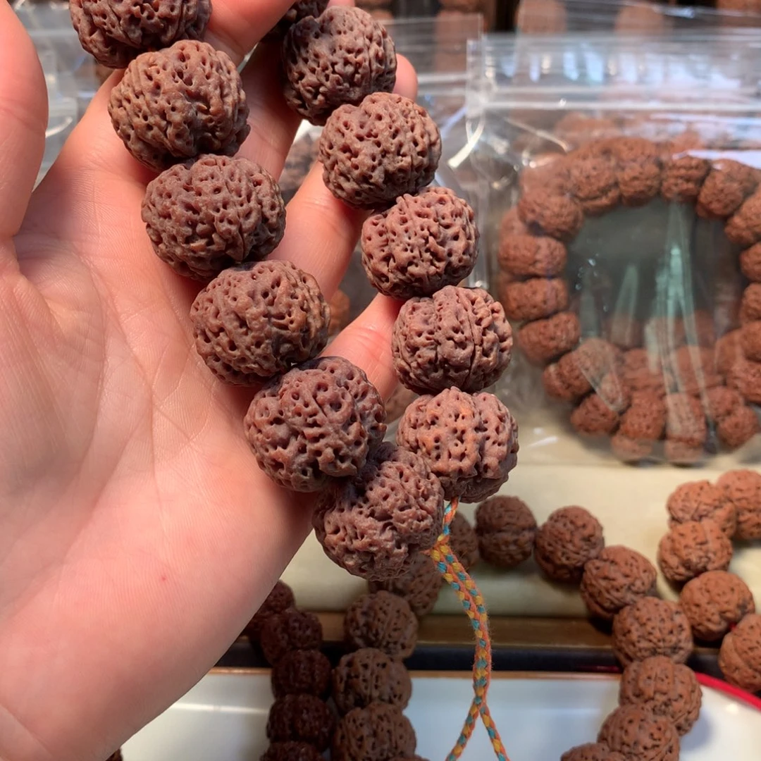 金刚菩提手串稚***#五瓣安娜五星双龙瘾黄头