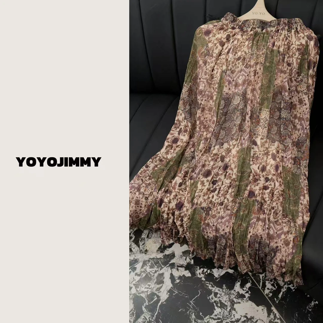 YOYO Q593 夏季度假花半裙休闲出游女士花裙子