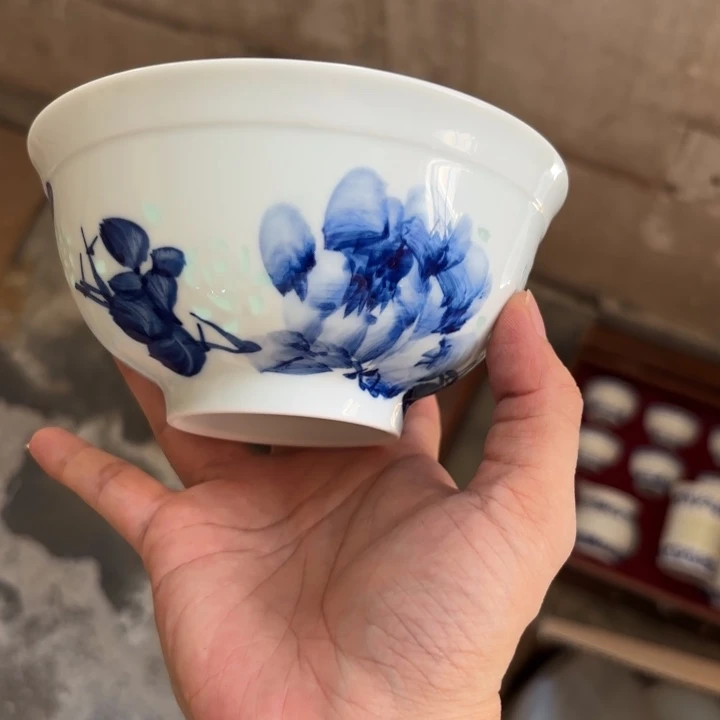 青瓷景德镇陶瓷两只米饭碗