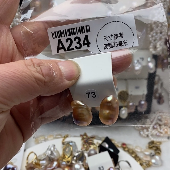 颈饰银S925镶嵌淡水珍珠234