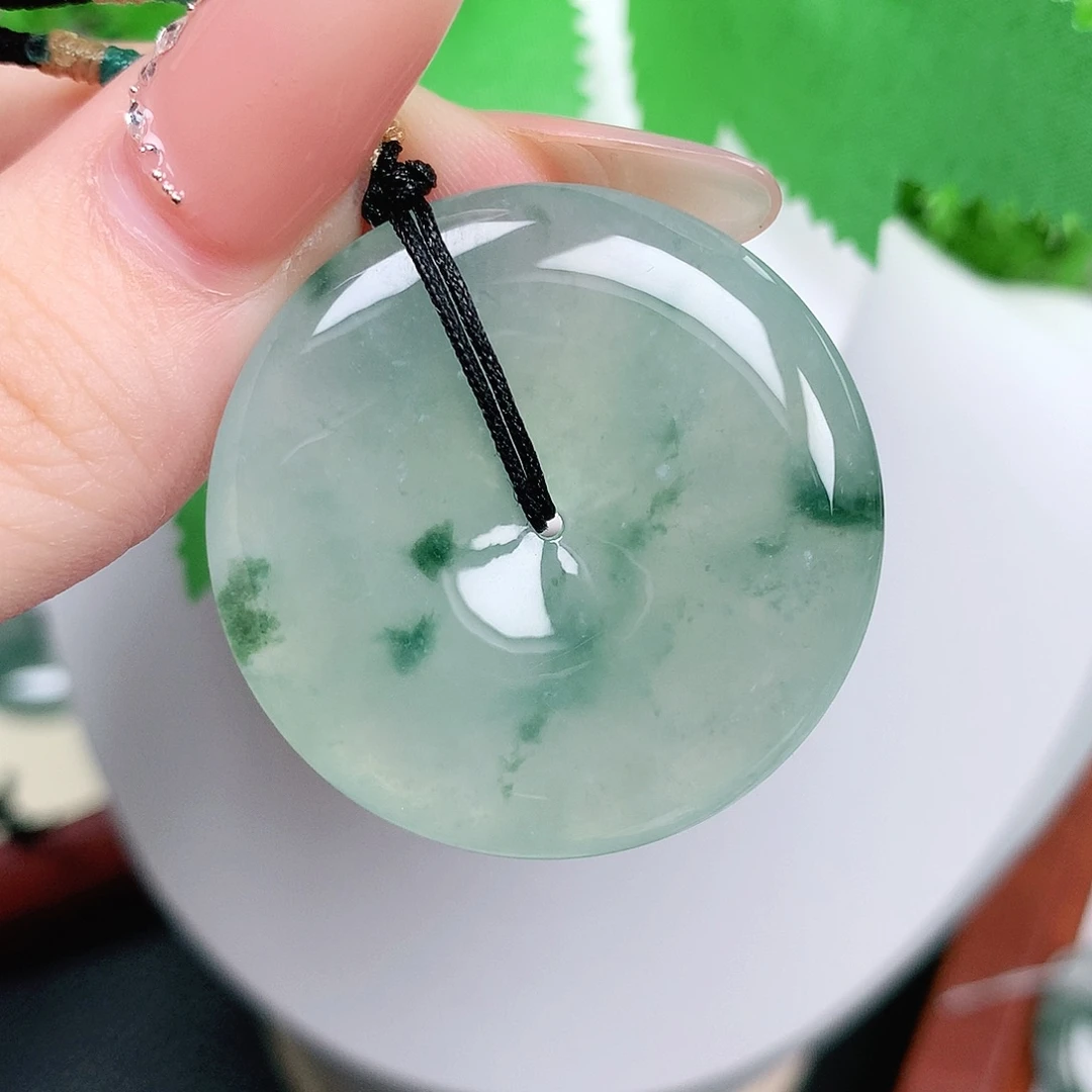 翡翠未镶嵌颈饰平安34.9-6.2