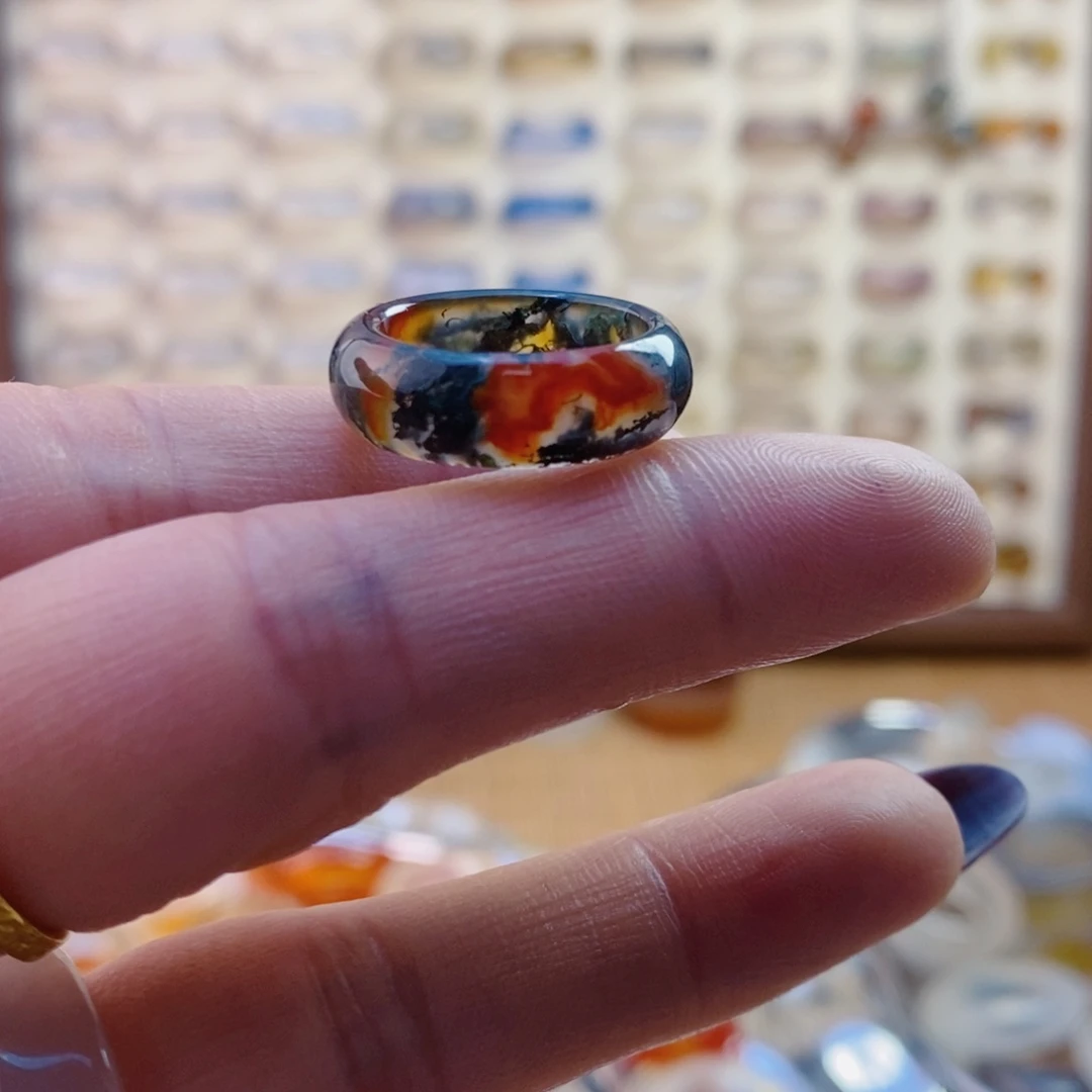 玛瑙/玉髓戒指未镶嵌6****肉