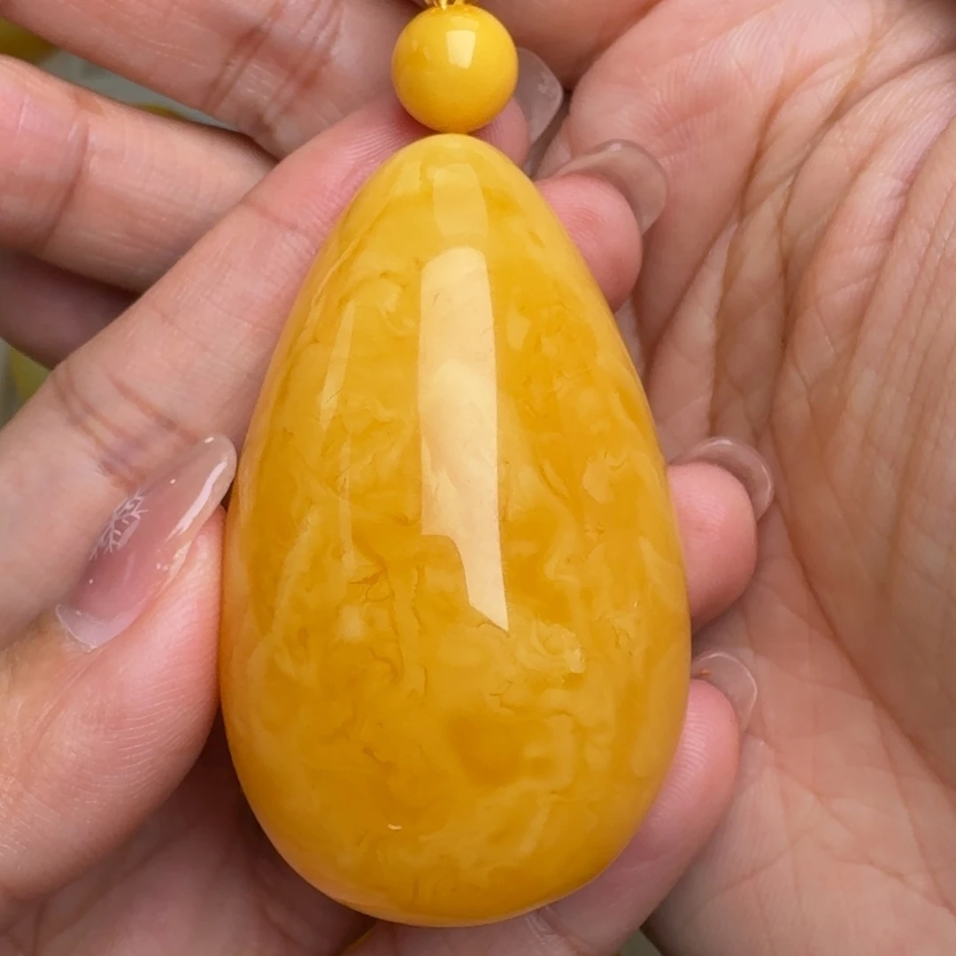 蜜蜡未镶嵌毛衣链无优化无烤色无补胶无覆膜无辐照无煮蜜