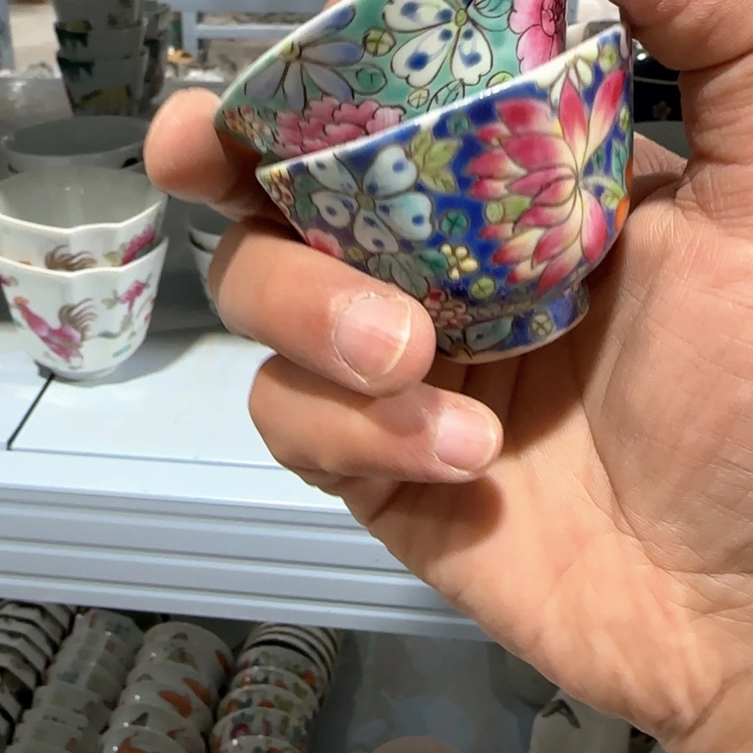 瓷片摆件手绘瓷器全部处理了吧