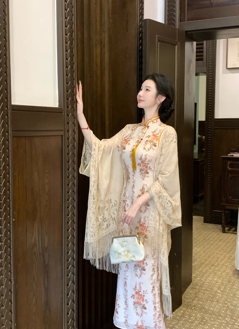 【雅乔定制】芍药映霞 优雅娴静气质新中式国风旗袍裙DYYY-25025822